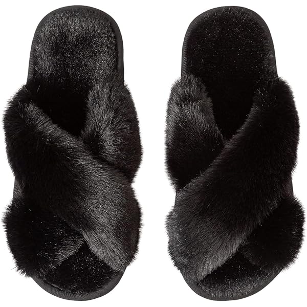 【蘇鎮】felim GIANNA FUR SLIPPER IVR Amazon.com | Crazy Lady Women's Fuzzy House Memory Foam
