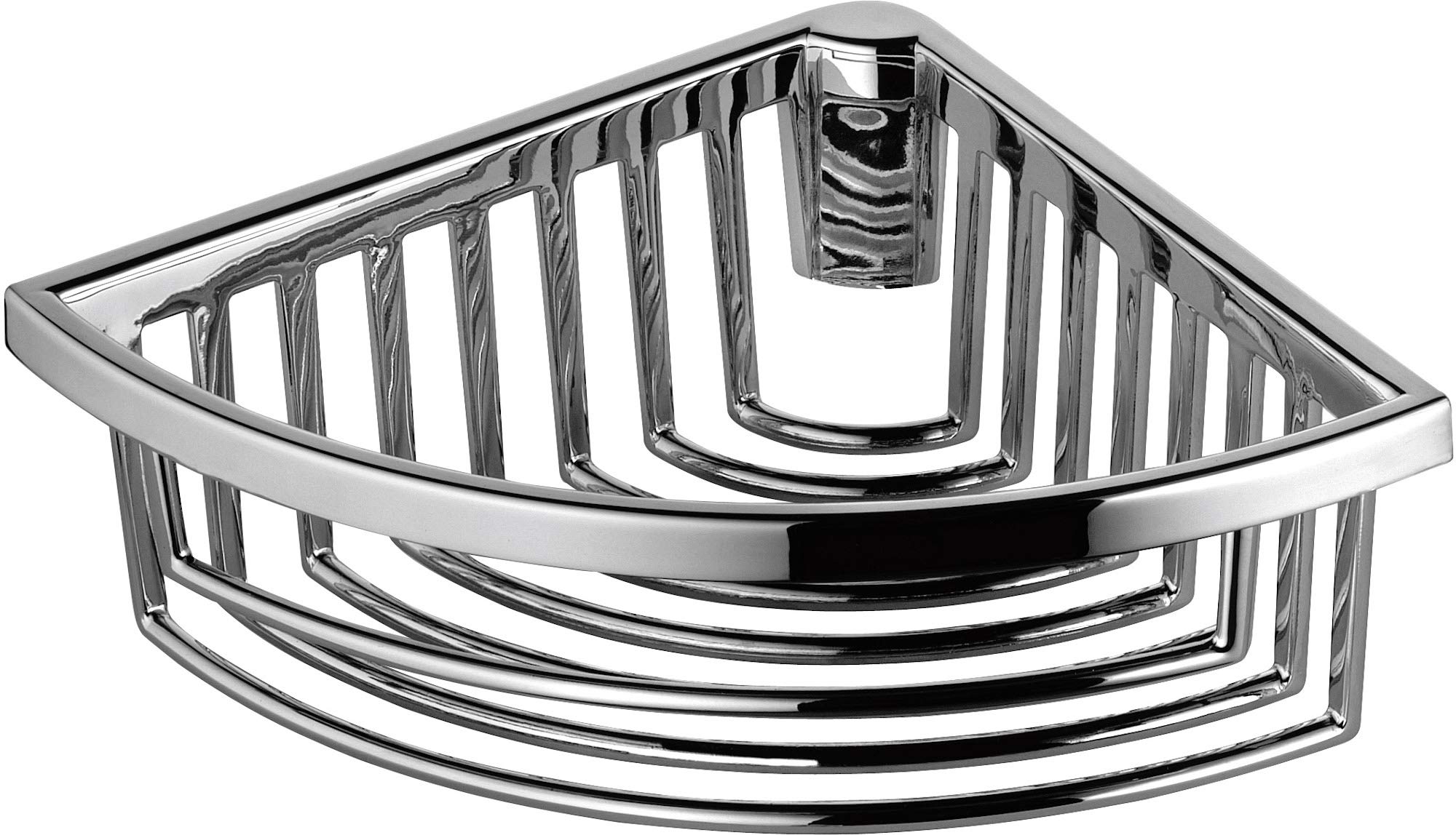 Keuco Solo 24944 010100 Corner Sponge Basket Removable Deep, Chrome-plated
