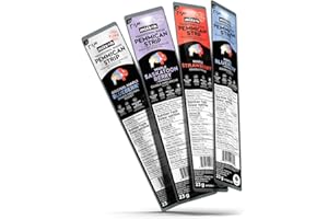 Mitsoh Bison Pemmican Meat Snack Variety Pack – Saskatoon Berry, Blueberry, Blueberry (No Pepper), Strawberry Flavours, Indig