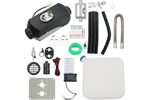 SEBLAFF White & Black Split Air Heater Parking Heating, One Outlet Bunk Heater with LCD Switch Remote Replacement for Car Trucks RV Bus Boat Trailer 12V 5KW