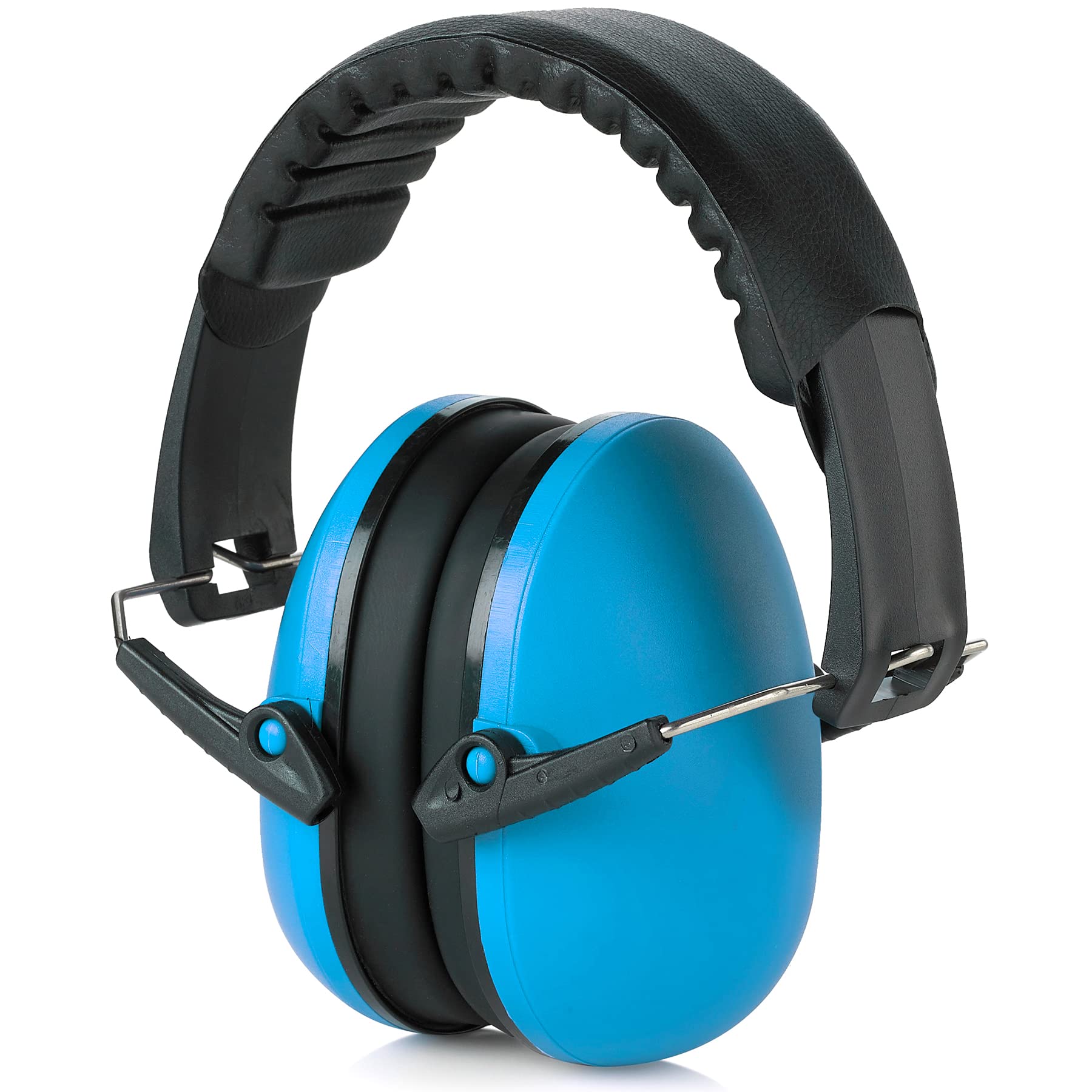MEDca Hearing Protection and Noise Reduction Earmuffs - Lightweight, Adjustable and Foldable NRR 20dB Safety Ear Protection for Shooting, Heavy Machinery Work and Hunting Fits Adults and Kids, Blue
