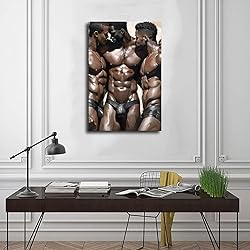 HMLZSJ Nude Muscle Male Torso Portrait Art Gay