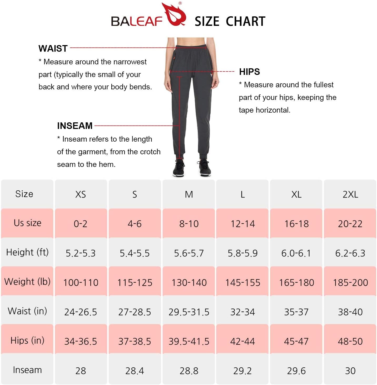 BALEAF EVO Women's Athletic Joggers Pants Dry Fit Running Capri Pants Zipper Pockets Lightweight Sports Yoga Track Pants: Clothing