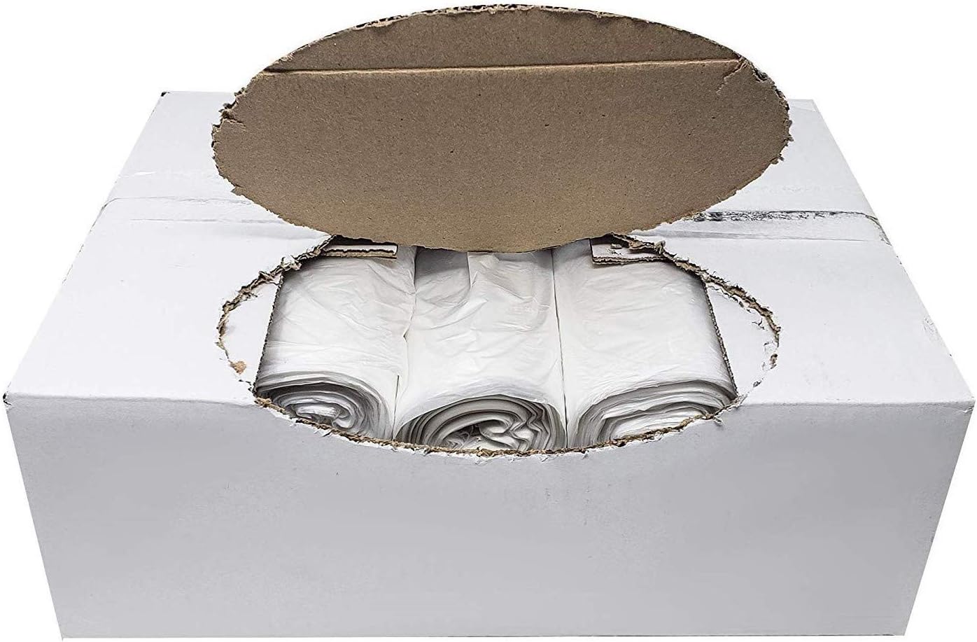 Muscle Bag - Trash Bags, 33 Gallon (250 Count Club-Size Pack) Antimicrobial, Odor Protective (Extra Thick, 16 Micron) Clear, Can Liner Garbage Bags, 30 to 35 Gallon Capacity (Best Trash Bag Value)