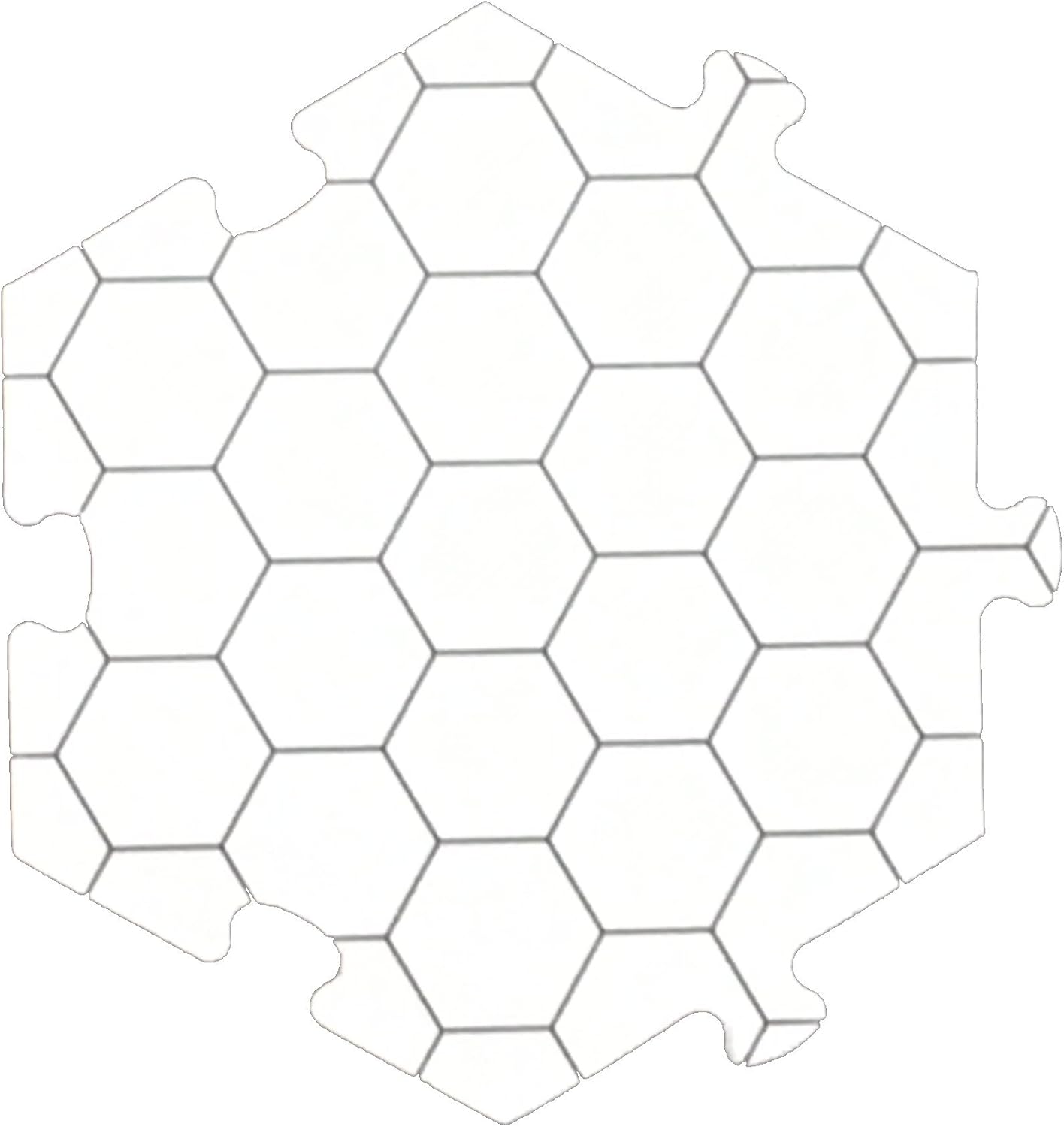 Dry Erase Hexagon Game Tiles Pack of 33 Six Inch Tiles BigaMart