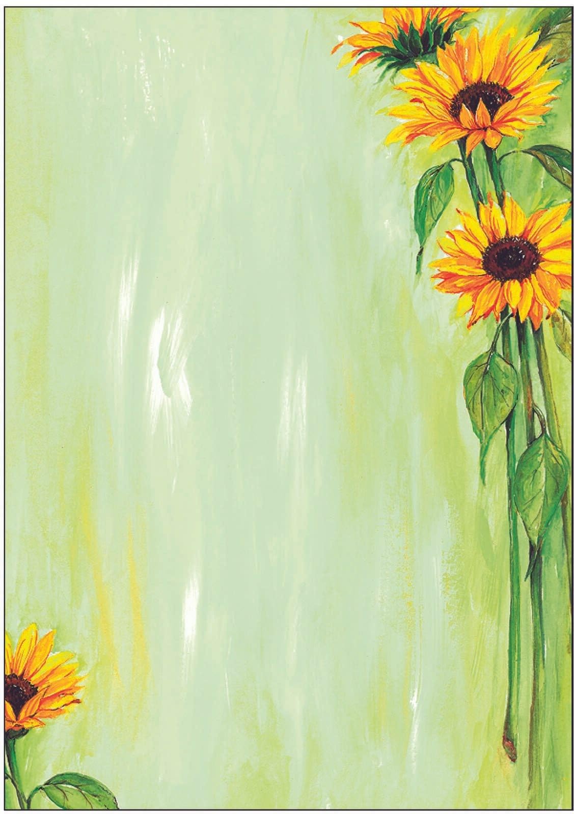 SIGEL DP694 Writing paper "Sunflower", A4, 90 gsm, 100 sheets