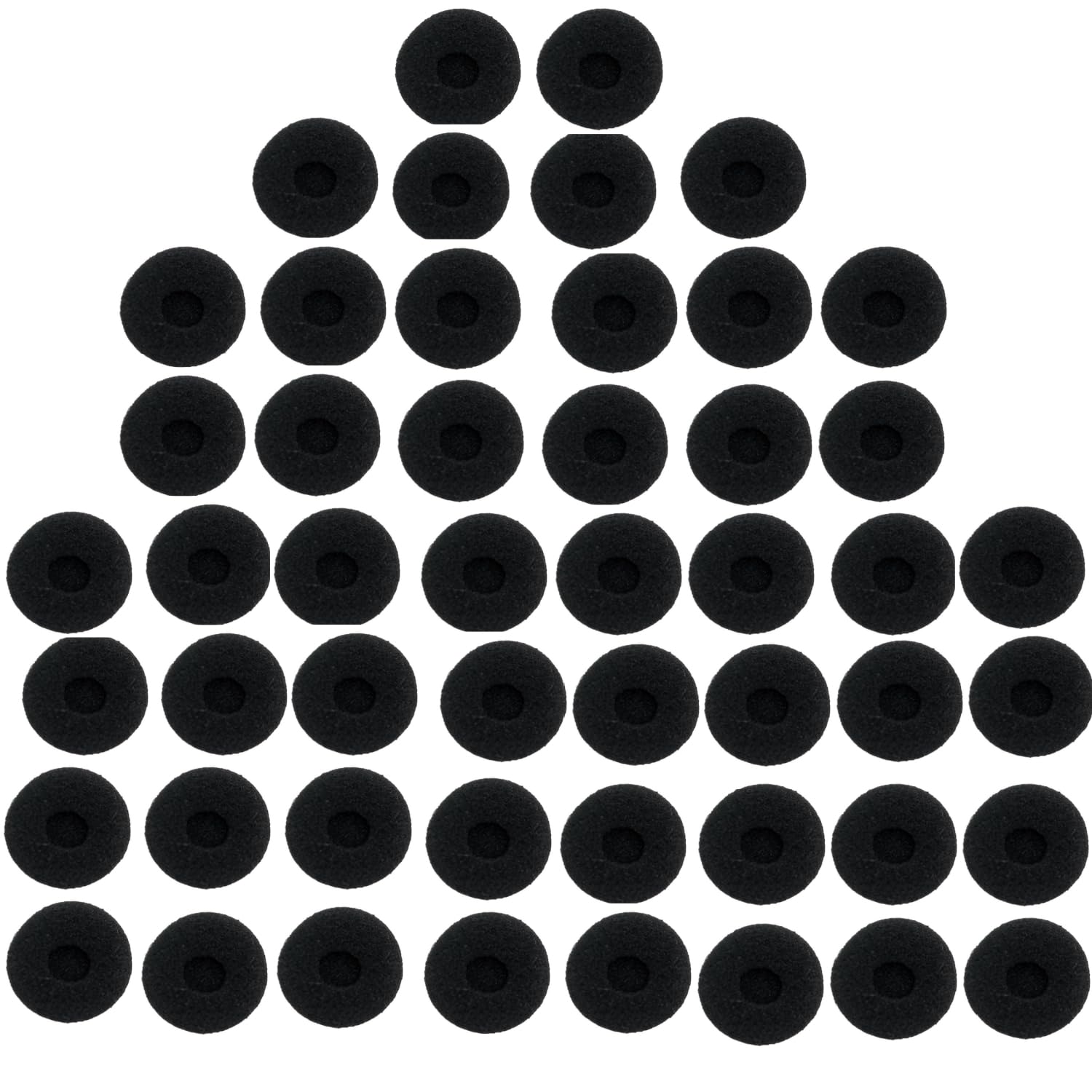 Photo 1 of Pdflie Earbud Sponge Cover Protector Ear Pads Small Soft Replacement Tips Cushion for MP4 Cellphone Earphone Walkie Talkie 2 Way Radio Earpiece, Diameter 0.7inches(18mm)(50Pack,Black)