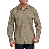 Dickies Mens Flex Relaxed Fit Long Sleeve Work Shirt