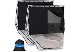 PEMOTECH Car Window Shades with 8 Strong Magnets-26.8"x19.7" Dual Layer Car Rear/Side Window Sunshade for Baby - Full Blackout Semi-Transparent 2-in-1 Universal Auto Sun Shade for Kid & Pet Protection (2 Pack)