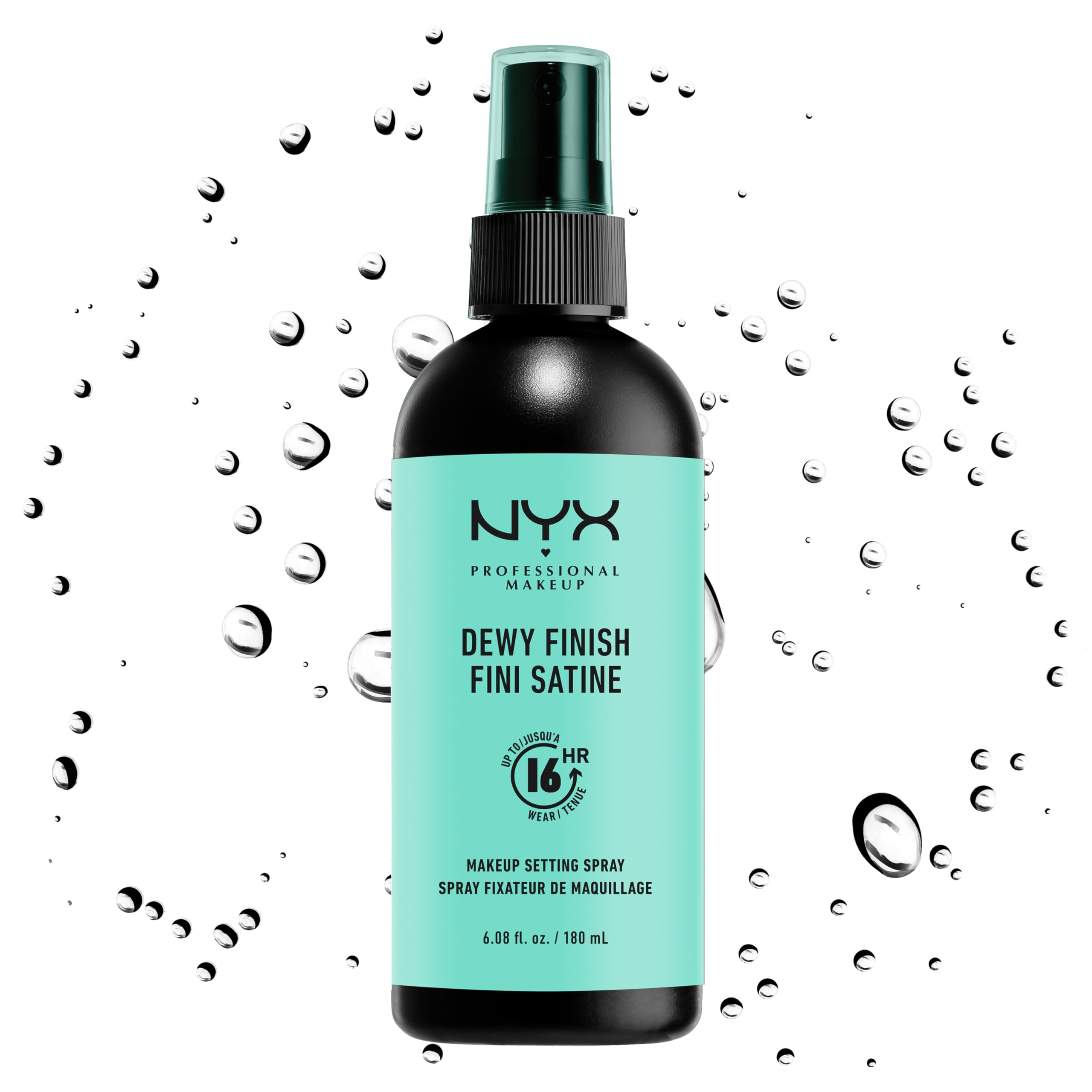 NYX Professional Makeup Setting Spray, Long Lasting Formula, Finishing Spray, Lightweight, Vegan Formula, Dewy Finish, Maxi Size, 180 ml
