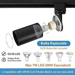 Hiiglxii 6-Light LED Track Lighting Kit with 6.6FT