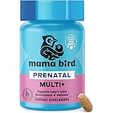 Best Nest Wellness - Mama Bird - Prenatal Multi+ (30 Servings) - Prenatal Vitamins for Women - Supports Baby Brain Health - Organic Herbs, Probiotics, Digestive Enzymes