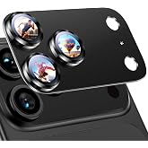 Uyiton for iPhone 18 Pro Camera Lens Protector, Metal Frame Glass Cover | Not Easy to Break, Strong Adsorption, Case-Friendly, Metal 9H Sapphire Glass Rear Camera Screen Cover, Black