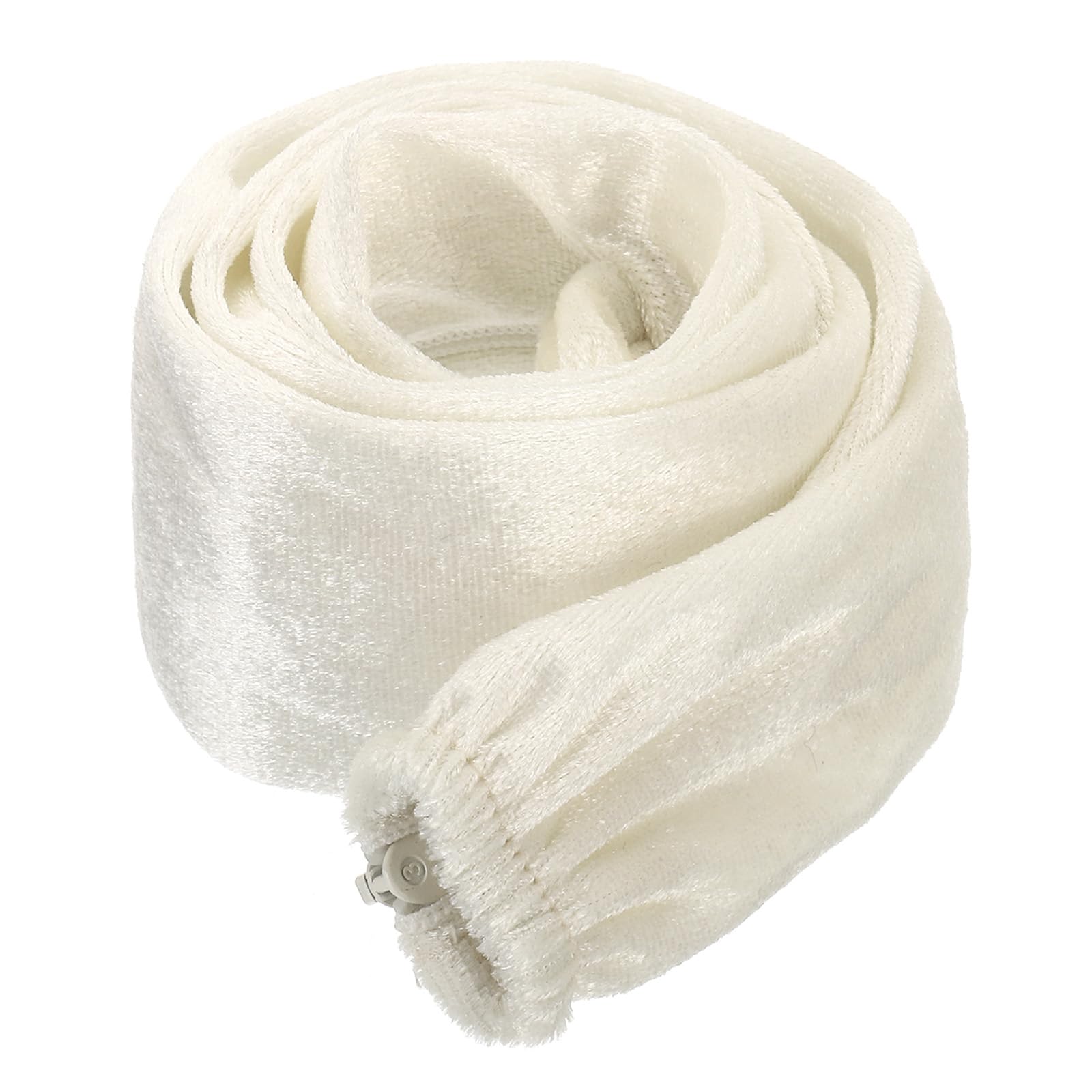 PATIKIL 2.6ft Lamp Chain Cover, Chain Protective Sleeve Washable with Zipper for Chandelier Lighting Wires Swing Light Fixture, White