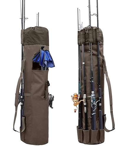 Bolsa Para Caña De Pescar De 3 Capas, Funda De Transporte Para Caña Plegable Portátil, Aparejos De Carrete De Pesca, Bolsa De Almacenamiento Compra Barata En