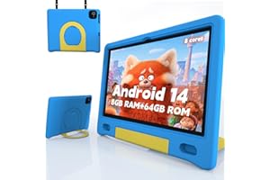 ITDULCET Kids Tablet with Strap, Android 14 Tablet for Kids 10 inch , Toddler Tablet Octa-Core 64GB 1TB Expandable, Children's Tablet with Case, Bluetooth WiFi Parental Control Dual Camera, 12-hr battery