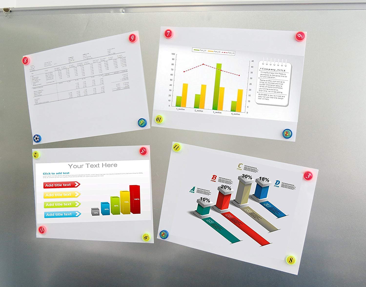 13 Pieces Mini with Bag whiteboards fridges Perfect for