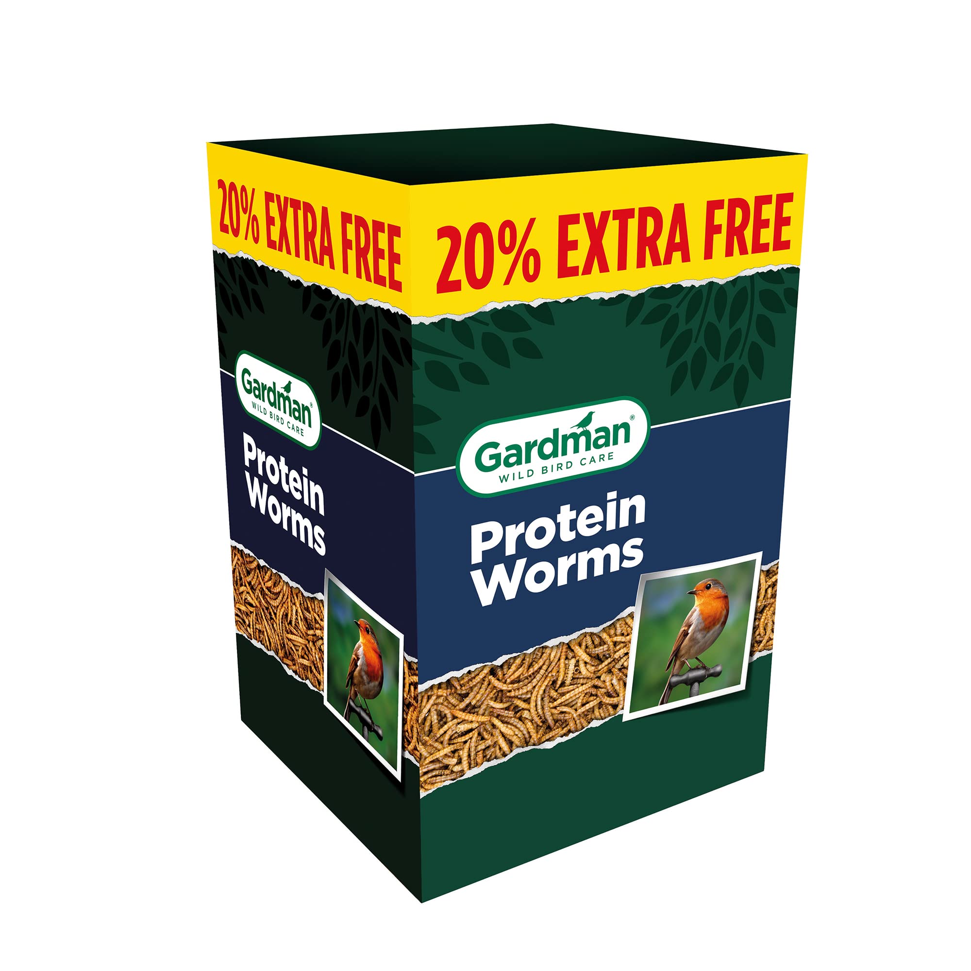 Gardman Protein Worms 1kg and 20 percent Extra Free