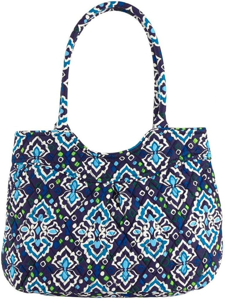 Vera Bradley Pleated Shoulder Bag (Ink Blue) Handbags