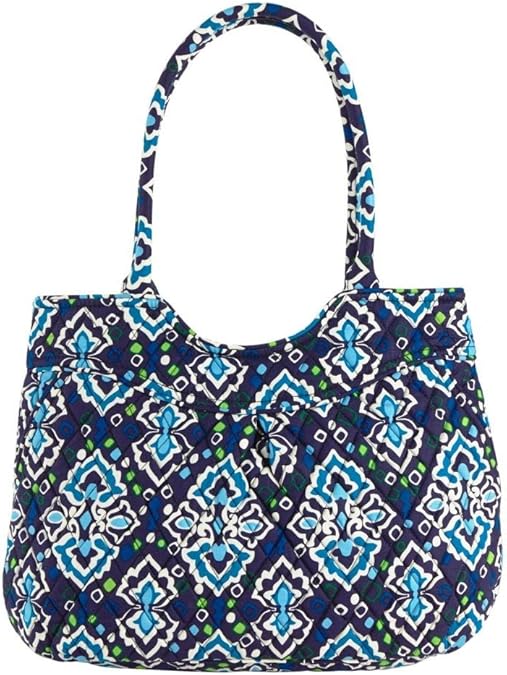 Vera Bradley Pleated Shoulder Bag (Ink Blue) Handbags