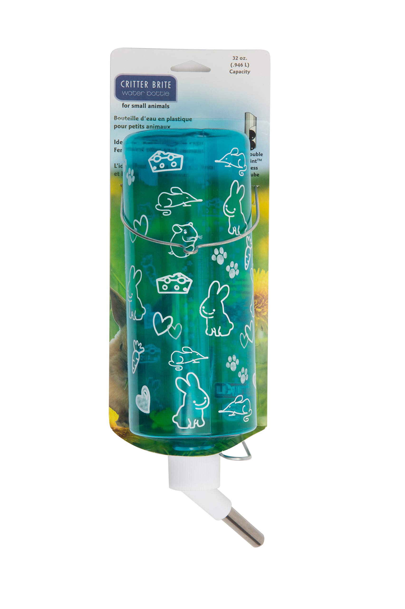 Photo 1 of Lixit Standard Cage Water Bottles for Rabbits, Ferrets, Guinea Pigs, Hamsters, Rats, Mice and Other Small Animal's (32 Ounce, Blue)