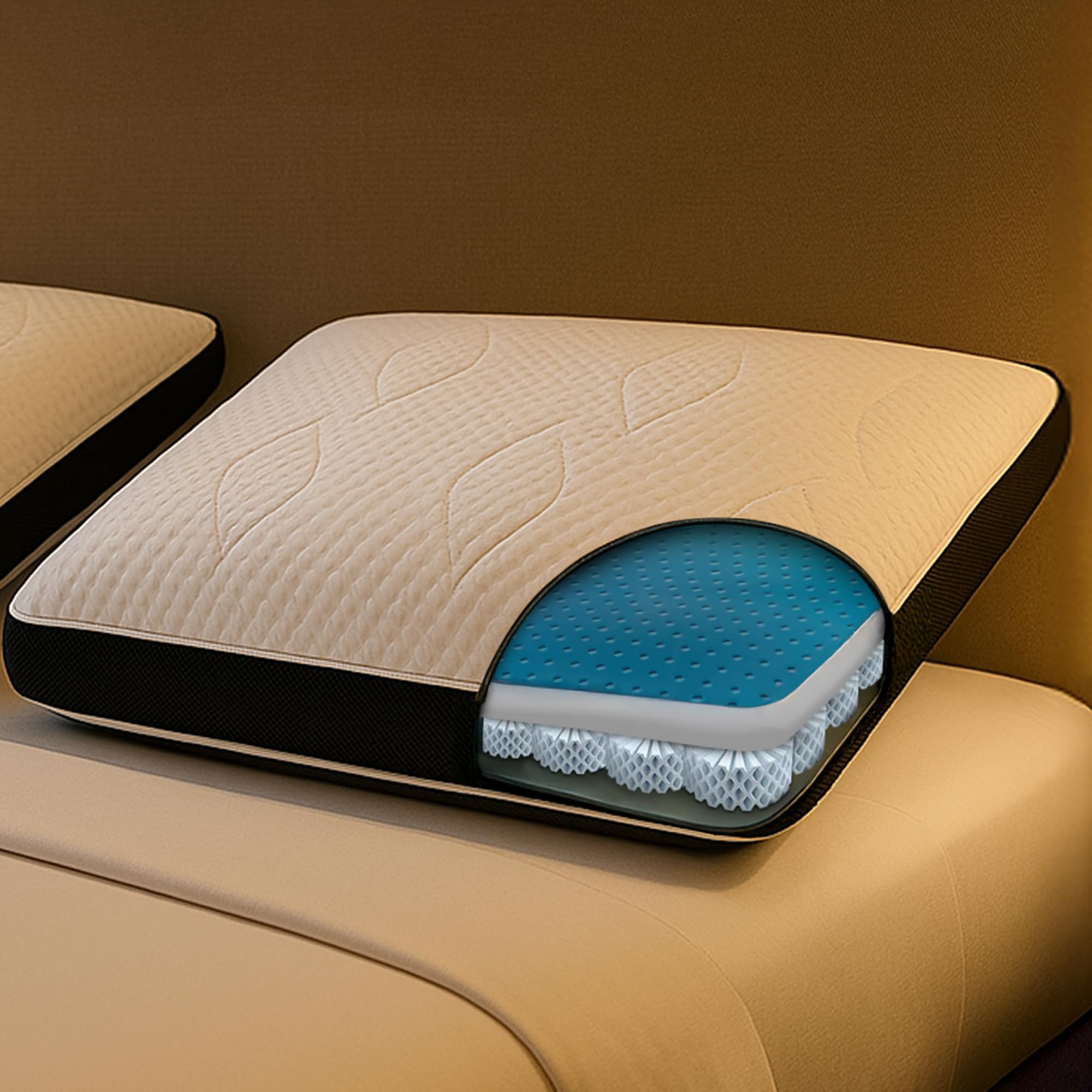 Photo 1 of Dormeo Dark Queen - Ergonomic Pillow for Neck & Shoulder Support, Side Sleeper, Cooling Gel Pillow - 1pc