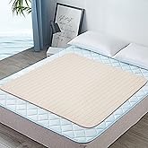Bed Pads for Incontinence Washable, 40"x55" Large Reusable Waterproof Soft Wetting Pee Underpad for Adults, Elderly, Seniors, Women, Kids & Pets, Machine Washable Pad for Bed, Sofa-Beige