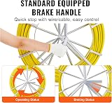 VEVOR 425ft Fiberglass Fish Tape 1/4in Wire Puller Cable Rodder Steel Reel view 5