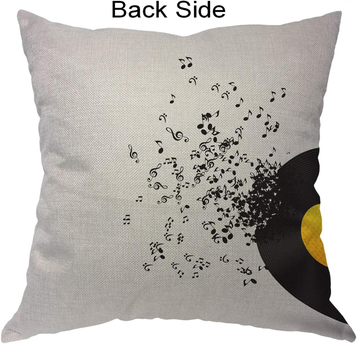 Amazon Com Moslion Music Decorative Pillow Case Broken Vinyl