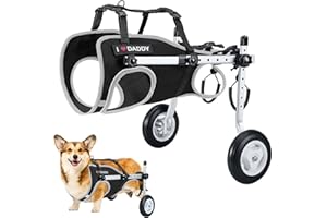 Nasjac Dog Wheelchair for Back Legs - Lightweight Portable Wheelchair with Reflective Stripes, Adjustable Pet Wheelchair Cart for Senior, Arthritis, Paralyzed, Injured, or Disabled Dogs