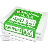 Purple Papers White Bulk Packing Paper | 480 sheets | 27" x 17" | 15 lb | Sheets for Moving - Newsprint Paper - Must Have in Your Moving Supplies | Newsprint Papers | Packaging Paper