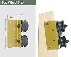 DIYHD 6.6FT Sliding Library Ladder Hardware Rolling