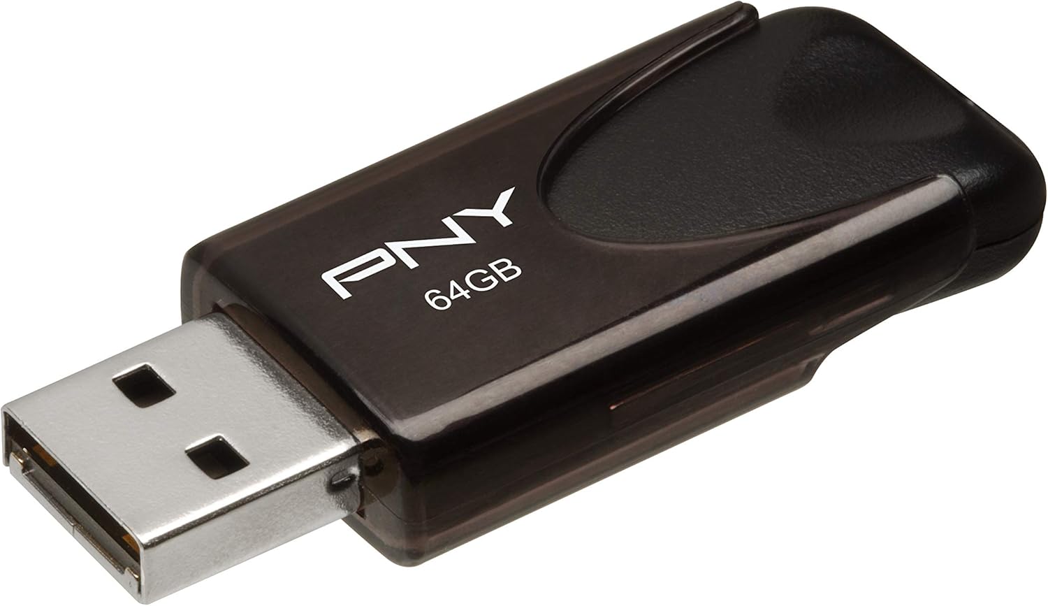 Amazon Com Pny 64gb Attache 4 Usb 2 0 Flash Drive Black P Fd64gatt4 Ge Computers Accessories