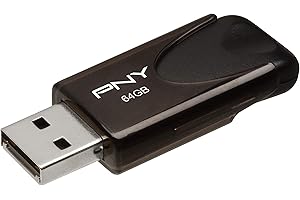 PNY 64GB Attaché 4 USB 2.0 Flash Drive, Black