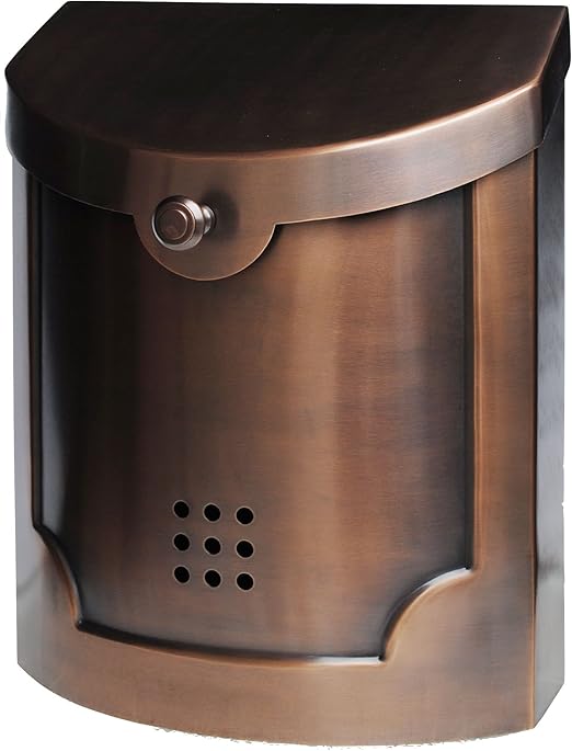 Ecco E5 Wall Mounted Mailbox Small Bronze Plated WallMount Mailboxes