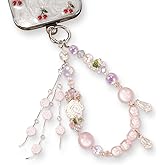 CedarHeaven Phone Charm for Women, Anti-Theft Phone Wrist Strap Hands-Free & Beaded Chain,Tether Tab