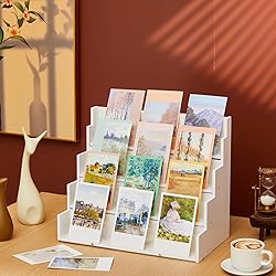Yuntau 4 Tier Greeting Card Display Stand White