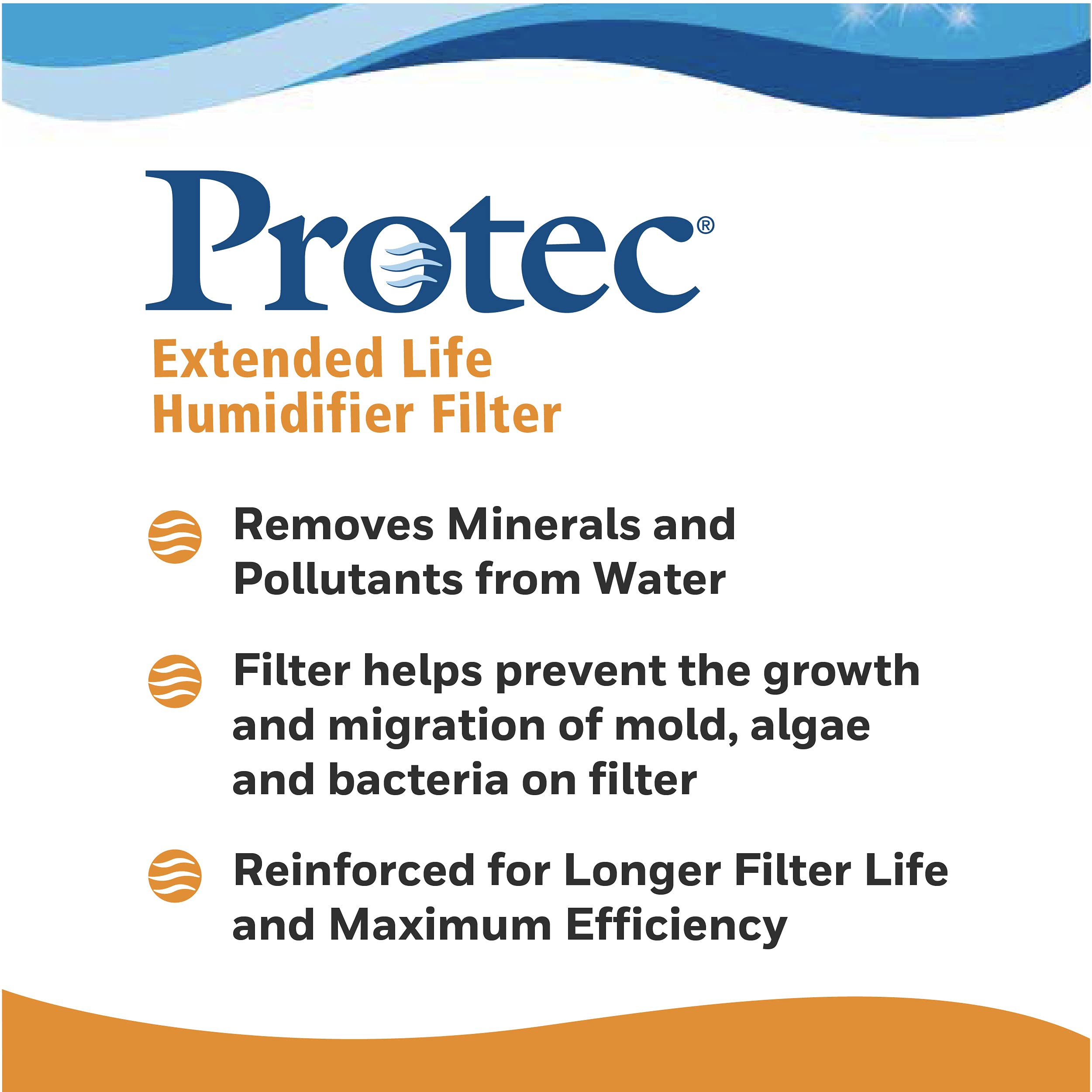 ProTec Humidifier Filter Replacement, Wicking Replacement Filter, Pack of 3 – Humidifier Replacement Filter Works with Vicks Cool Mist Humidifiers and Other Models