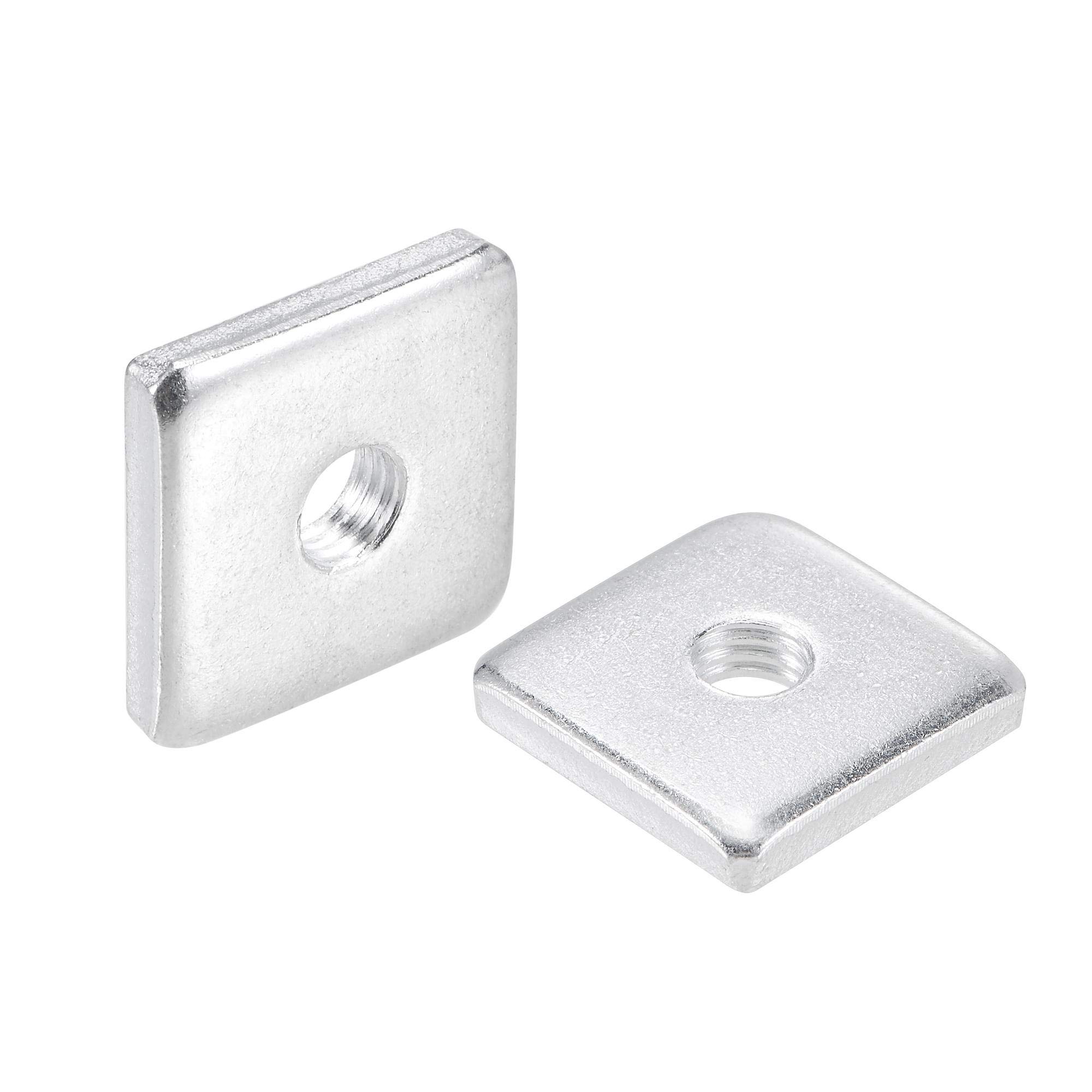 sourcing map Square Nuts, M8x25mmx5mm Zinc-Plated Metric Coarse Thread Assortment Kit, 25 Pcs