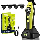 DSP Hair Trimmer for Men, Cordless Zero-Gap BLDC, Rechargeable | DLC Ceramic Blade, Travel Lock, 200min Runtime, Charging Base, 5-Speed, <58dB, 4 Combs (1.5-6mm), Type-C