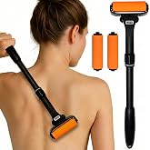 EZPIK Lotion Applicator for Back with 2 Replacement Foam Rollers, Extendable up to 23" - Curved Back Lotion Applicator for Elderly &amp; Seniors with Limited Mobility, Body Cream &amp; Sunscreen Applicator