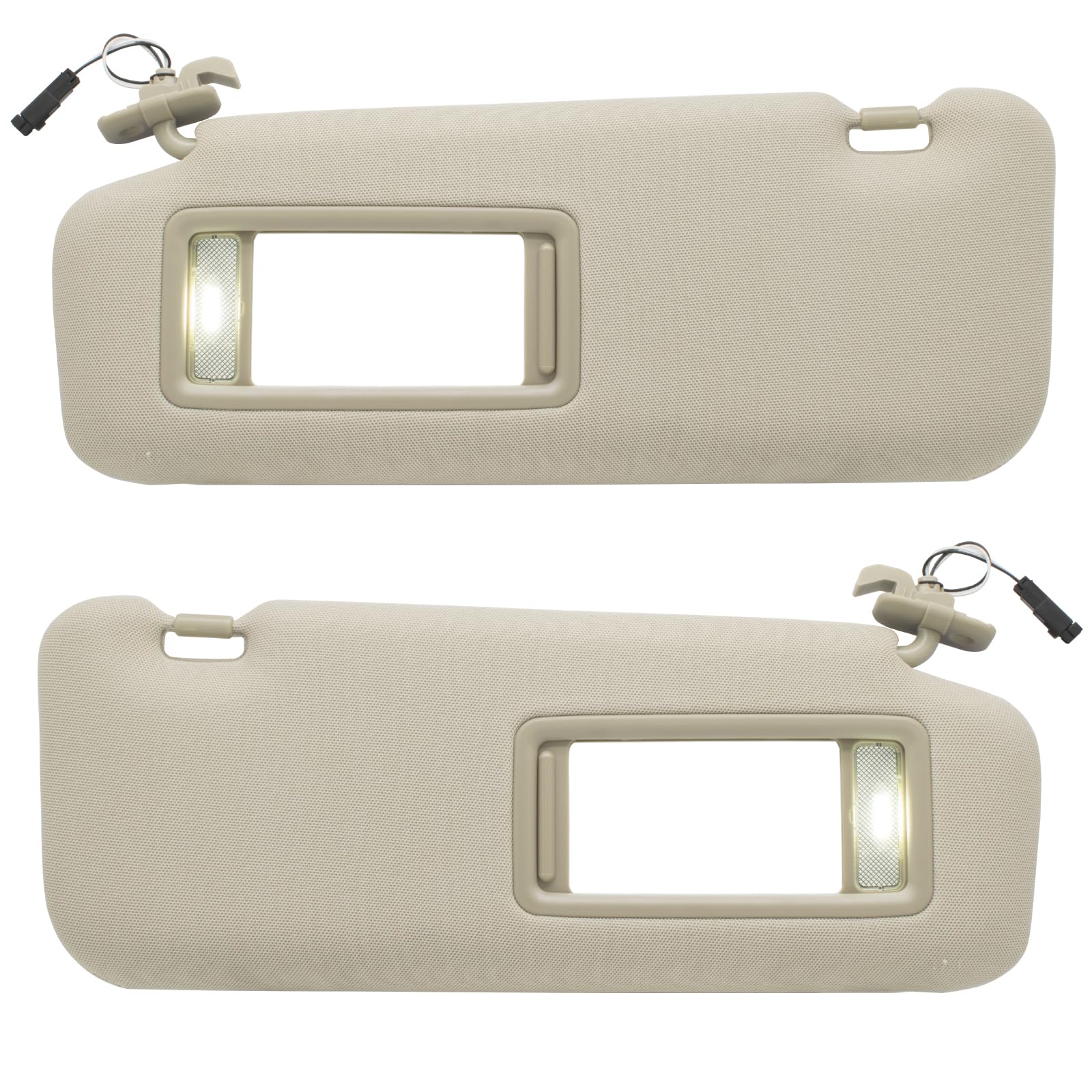 Photo 1 of CRAZYPARTS Driver Left & Passenger Right Sun Visor Compatible with Mazda CX-9 2010-2015 Replaces# TD11-69-320C-75 TD12-69-320C-75 TD11-69-270B-75 TD12-69-270B-75 Color:Beige
