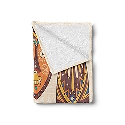 Ambesonne Tiki Bar Soft Flannel Fleece Throw