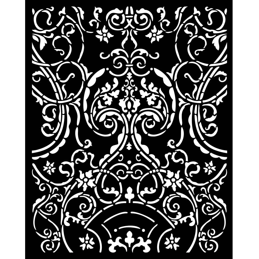 Stamperia International KFT Stamperia 20 x 25 cm Thick Stencil Sir Vagabond in Fantasy World Metal Decor, Cream, 7.9 x 9.8 in