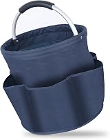 Opopark 17L Collapsible Bucket Tool Bag Navy Blue with Multiple Pockets view 5