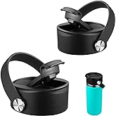 Lid for Hydro Flask Wide Mouth, Lids Compatible with Hydro Flask 12 16 18 20 32 40 oz Wide Mouth, Top Replacement Lid for Hydro Flask Travel Mug Cap (Black, 2 Pack)