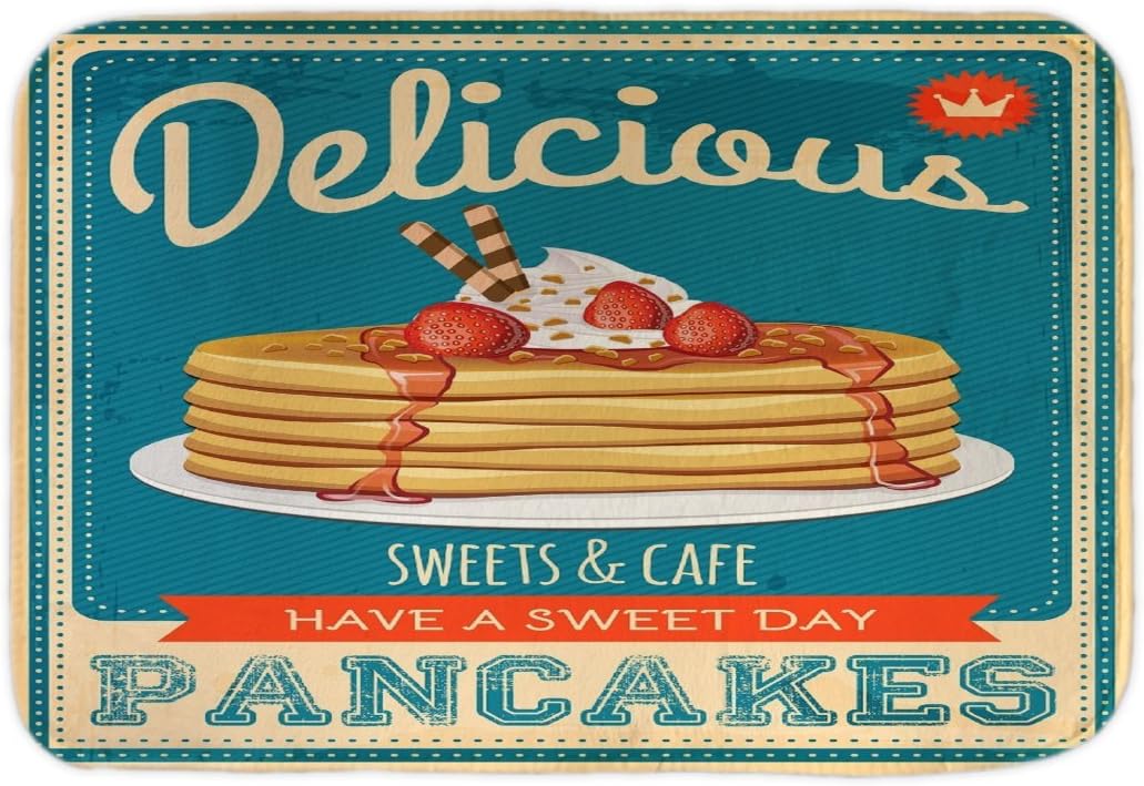 Dog Mat Bed Nostalgic Fun Pancake Printed 40 x 60 cm