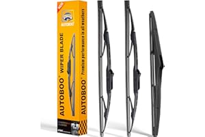 AUTOBOO 15 +15+13 Windshield Wiper Blades Replacement for Jeep Wrangler 2007-2017 -Original Factory Quality (Pack of 3)
