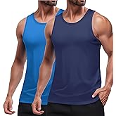 COOFANDY Mens Tank Top UPF 50+ Quick Dry Sleeveless Shirts Summer Workout Muscle T Shirt Cool Swim Beach Top