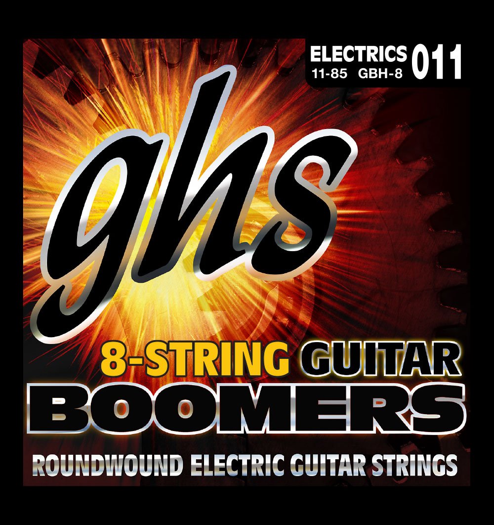 GHS BOOMERS String Set For Electric Guitar - 8-String - GB-H-8 - Heavy - 011/085